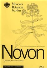 NOVON 15(2), A Journal for Botanical Nomenclature