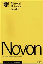 NOVON 17(2), A Journal for Botanical Nomenclature