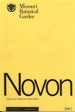 NOVON 17(4), A Journal for Botanical Nomenclature
