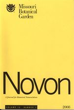 NOVON 18(1), A Journal for Botanical Nomenclature