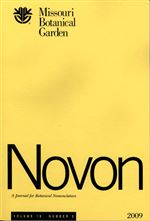 NOVON 19(2), A Journal for Botanical Nomenclature