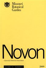 NOVON 19(3), A Journal for Botanical Nomenclature