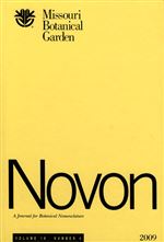 NOVON 19(4), A Journal for Botanical Nomenclature