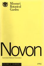 NOVON 02(1), A Journal for Botanical Nomenclature
