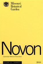 NOVON 20(2), A Journal for Botanical Nomenclature