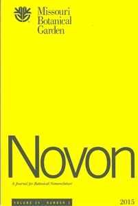 NOVON 24 (3), A Journal for Botanical Nomenclature
