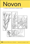Novon 25 (4), A Journal for Botanical Nomenclature