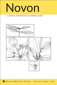 Novon 26 (1), A Journal for Botanical Nomenclature