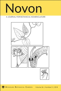 Novon 26 (3), A Journal for Botanical Nomenclature