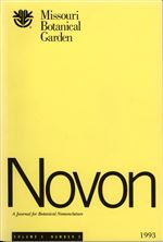 NOVON 03(3), A Journal for Botanical Nomenclature