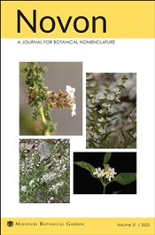 Novon, A Journal for Botanical Nomenclature, Volume 31