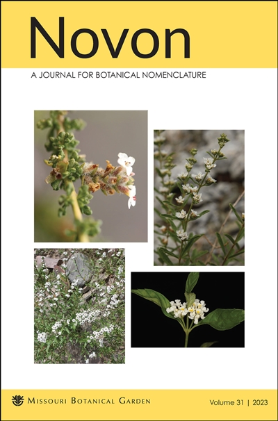 Novon, A Journal for Botanical Nomenclature, Volume 31