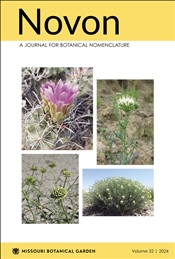 Novon, A Journal for Botanical Nomenclature, Volume 32