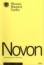 NOVON 04(4), A Journal for Botanical Nomenclature