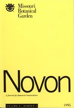 NOVON 05(1), A Journal for Botanical Nomenclature