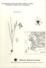 Systematics of the Southern African Genus Geissorhiza (Iridaceae Ixioideae), Reprinted from AMBG 72(2)
