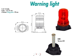10-110v LED Multi Voltage Strobe Beacon