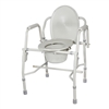 Steel Drop Arm Bedside Commode with Padded Arms