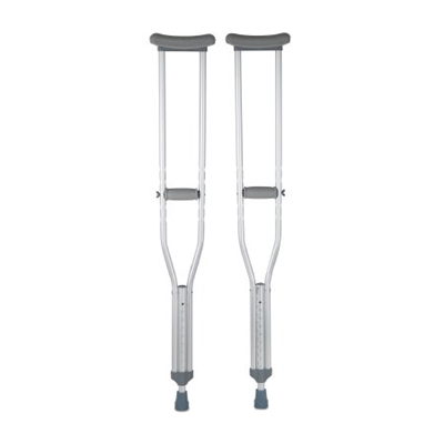 Underarm Crutches McKesson Aluminum Frame Adult 350 lbs. Weight Capacity