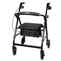 4 Wheel Rollator McKesson Folding Aluminum Frame