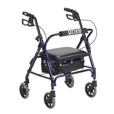 Junior Rollator with Padded Seat, Blue