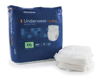 Adult Absorbent Underwear McKesson Ultra Pull On 2X-Large Disposable Heavy Absorbency