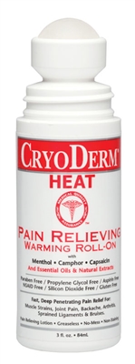CryoDerm Heat 3 oz Roll-on