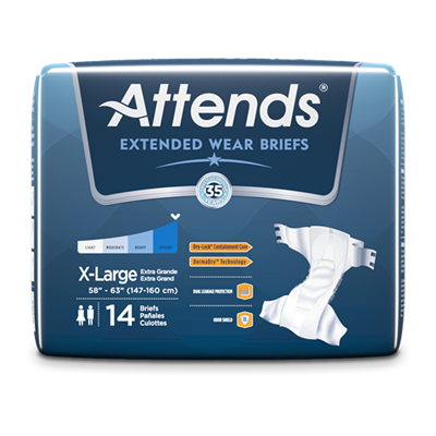 Attends Extended Wear Briefs X-Large