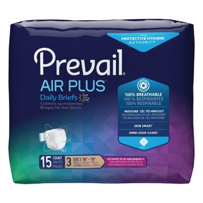 Prevail Air Plus Stretchable Unisex Briefs Size 3