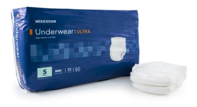Adult Absorbent Underwear McKesson Ultra Pull On Small Disposable Heavy Absorbency