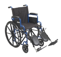 Blue Streak Wheelchair Flip Back Desk Arms, Elevating Leg Rests, 16in Seat
