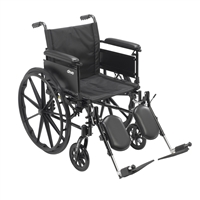 Cruiser X4 Lightweight Dual Axle Wheelchair with Adjustable Detachable Arms, Full Arms, Elevating Leg Rests, 20" Seat