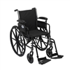 Cruiser III Light Weight Wheelchair with Flip Back Removable Arms, Adjustable Height Desk Arms, Swing away Footrests, 16"