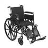 Cruiser III Light Weight Wheelchair with Flip Back Removable Arms, Full Arms, Elevating Leg Rests, 16" Seat