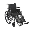 Cruiser III Light Weight Wheelchair with Flip Back Removable Arms, Desk Arms, Elevating Leg Rests, 18" Seat