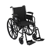 Cruiser III Light Weight Wheelchair with Flip Back Removable Arms, Adjustable Height Desk Arms, Swing away Footrests, 20"