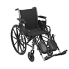 Cruiser III Light Weight Wheelchair with Flip Back Removable Arms, Desk Arms, Elevating Leg Rests, 20" Seat