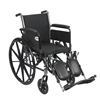 Cruiser III Light Weight Wheelchair with Flip Back Removable Arms, Full Arms, Elevating Leg Rests, 20" Seat