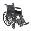 Silver Sport 2 Wheelchair, Non Removable Fixed Arms, Elevating Leg Rests, 18" Seat