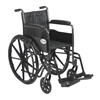 Silver Sport 2 Wheelchair, Non Removable Fixed Arms, Swing away Footrests, 18" Seat