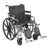 Sentra Extra Heavy Duty Wheelchair, Detachable Desk Arms, Elevating Leg Rests, 20" Seat