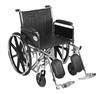 Sentra EC Heavy Duty Wheelchair, Detachable Full Arms, Elevating Leg Rests, 20" Seat