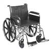 Sentra EC Heavy Duty Wheelchair, Detachable Full Arms, Swing away Footrests, 20" Seat