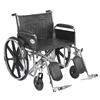 Sentra EC Heavy Duty Wheelchair, Detachable Full Arms, Elevating Leg Rests, 24" Seat