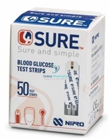 4 Sure Smart Glucose Test Strips 50's