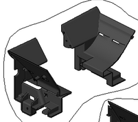 Front & Back Left Section Elevator Basket