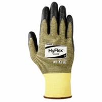 Ansell Hyflex 11-510 Yellow Cut Resistant Safety Gloves with Nitrile Coated Palm