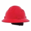 Jackson Safety Advantage Full Brim Vented Safety Hard Hat, Red