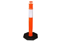 44-inch Orange Reflective Traffic Safety Delineator Post