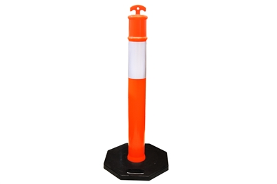 44-inch Orange Reflective Traffic Safety Delineator Post